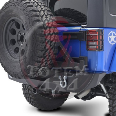 Paragolpe trasero corto con soporte rueda Jeep Wrangler JK